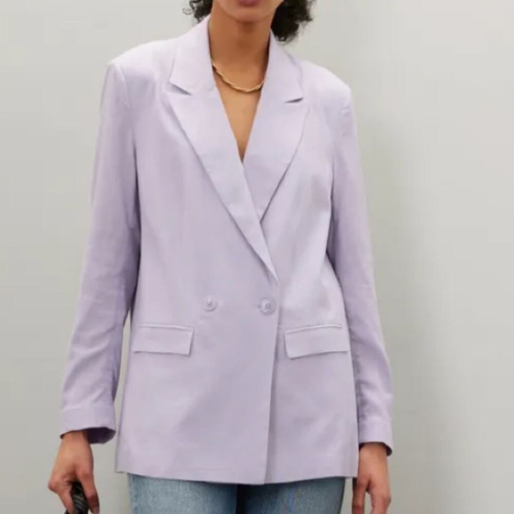 Thakoon Lilac Linen Blazer Size 8